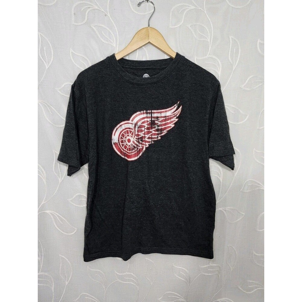 Detroit Red Wings Shirt Youth XLarge 16-18 NHL Grey Hockey